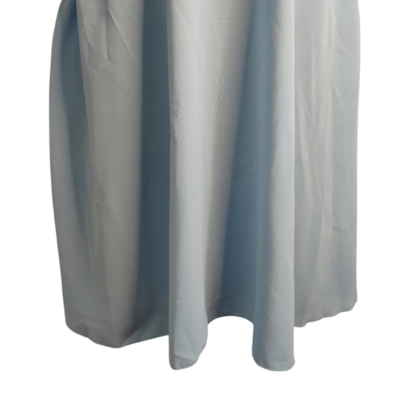 Shein Women's Light Blue Ruffle Flare Knee Length Dress Size L NWT - Picture 7 of 11